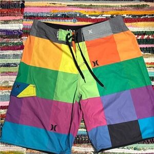 🤑 5 for $25 
Hurley Men's Multicolor Plaid Swim Shorts